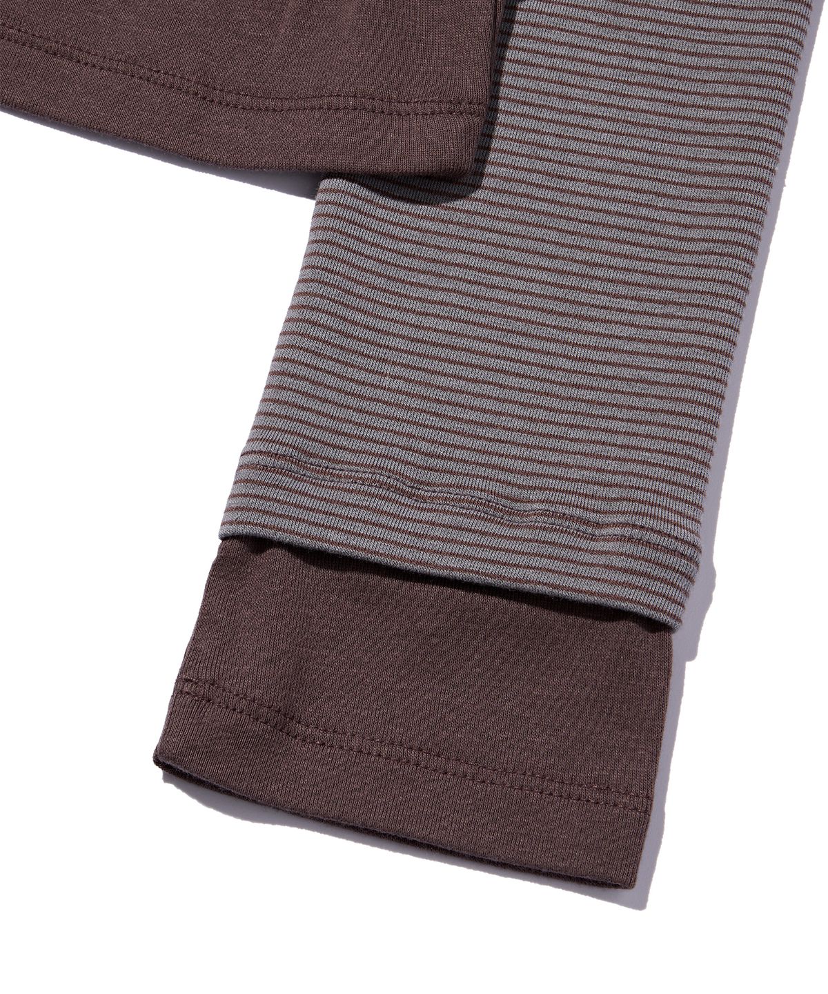 유희(YOUHEE) LAYERED LONG SLEEVE BROWN
