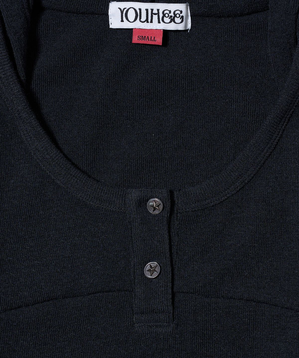 유희(YOUHEE) STUD DETAILED HOODIE LONG SLEEVE CHARCOAL