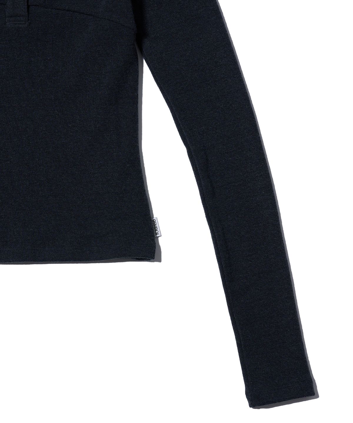 유희(YOUHEE) STUD DETAILED HOODIE LONG SLEEVE CHARCOAL