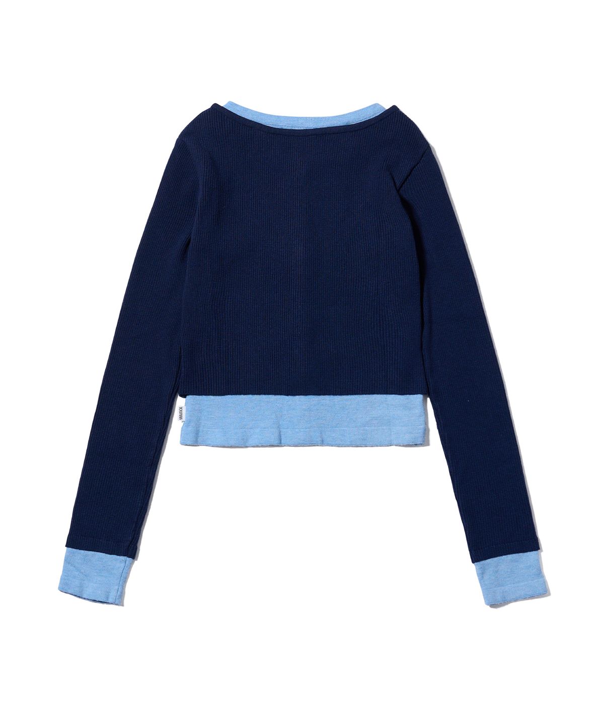 유희(YOUHEE) LAYERED CARDIGAN NAVY