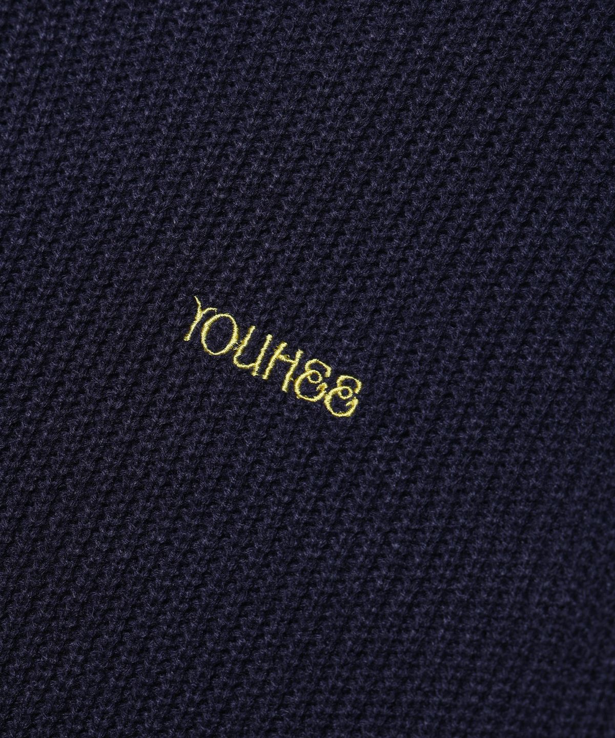 유희(YOUHEE) STAR KNIT HOODIE NAVY