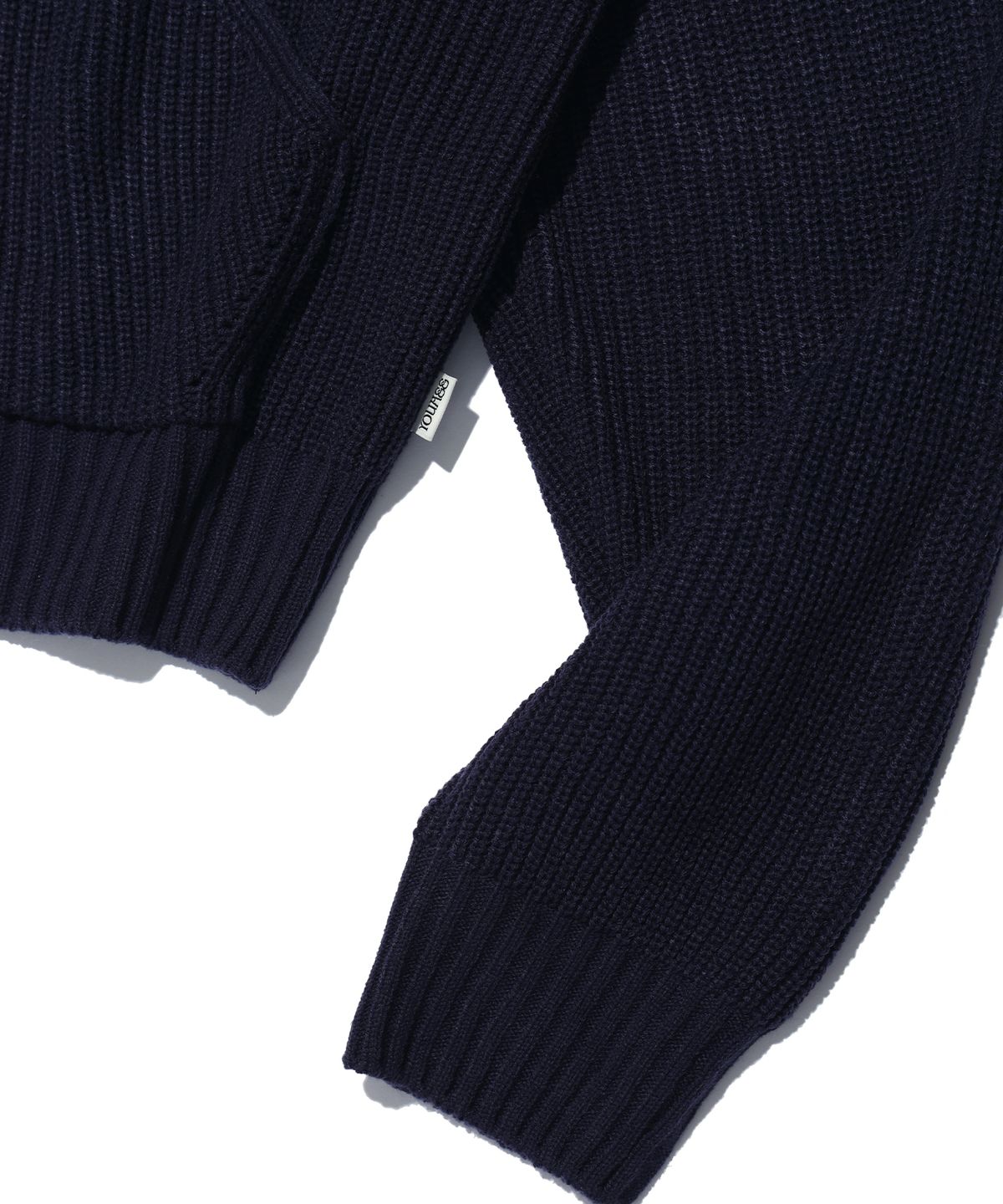 유희(YOUHEE) STAR KNIT HOODIE NAVY