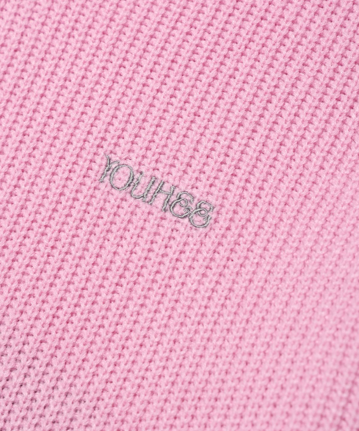 유희(YOUHEE) STAR KNIT HOODIE PINK