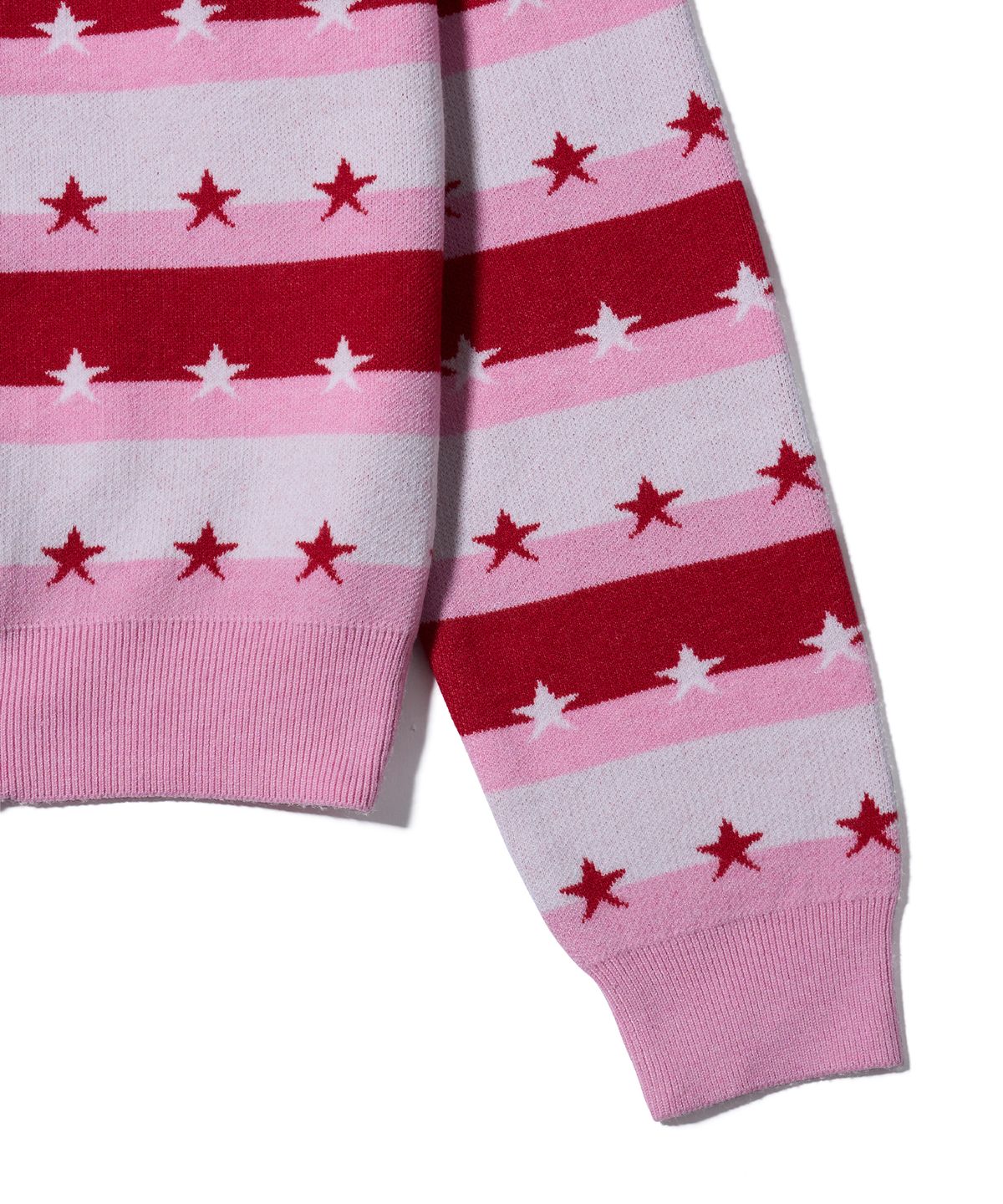 유희(YOUHEE) STAR STRIPE CARDIGAN PINK