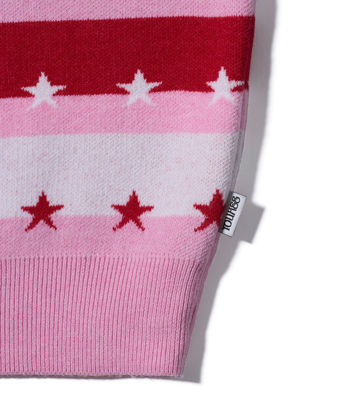 유희(YOUHEE) STAR STRIPE CARDIGAN PINK