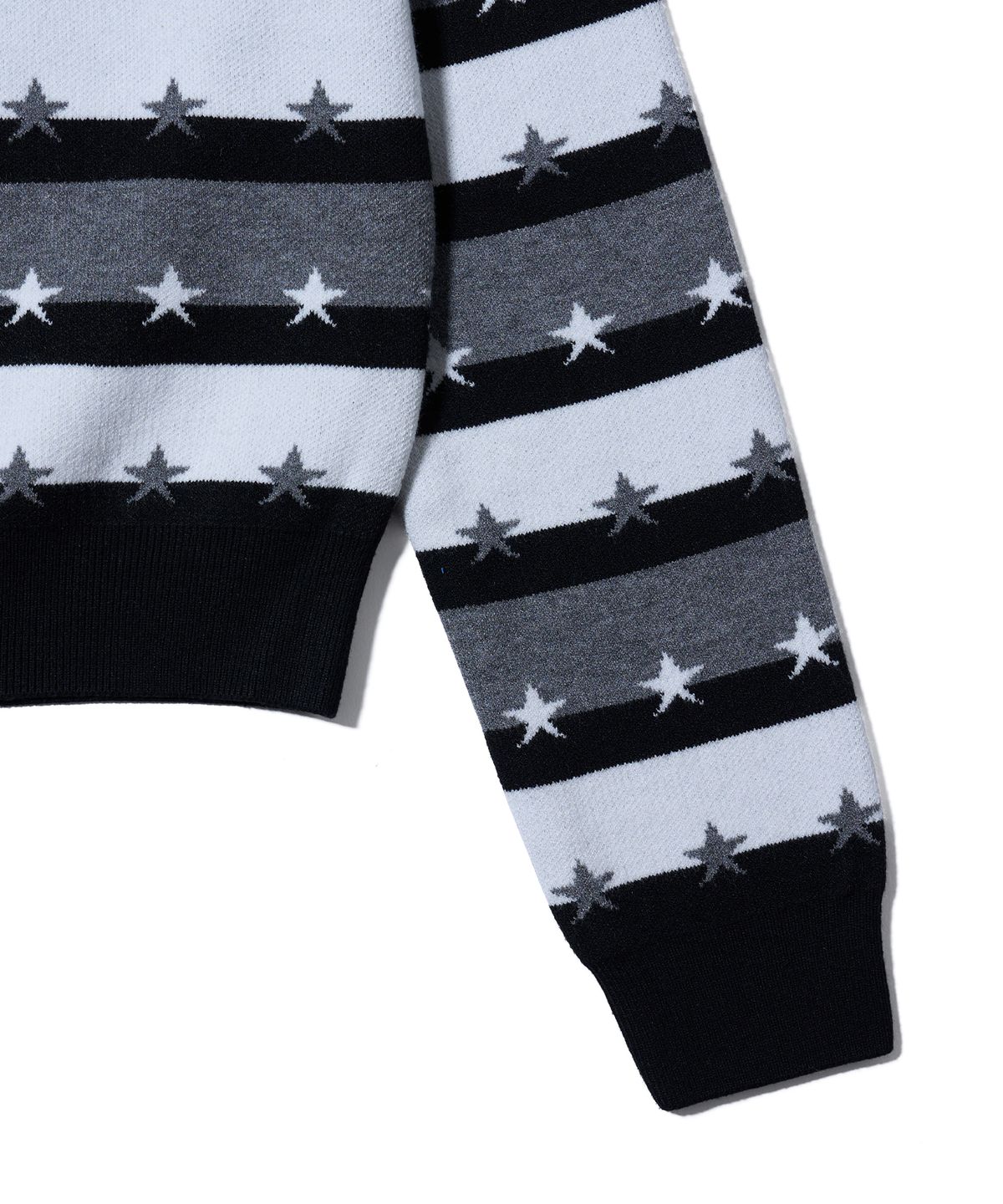 유희(YOUHEE) STAR STRIPE CARDIGAN BLACK