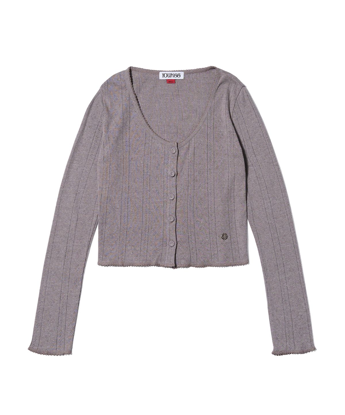 유희(YOUHEE) EYELET CARDIGAN BEIGE