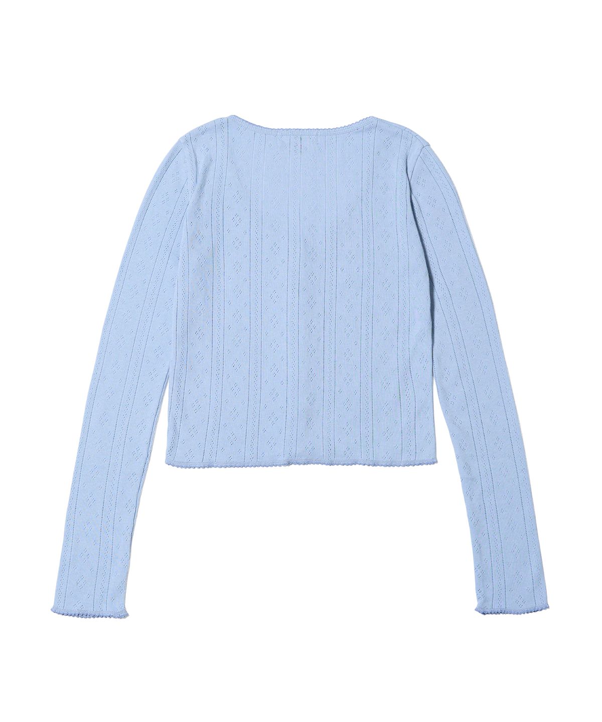 유희(YOUHEE) EYELET CARDIGAN LIGHT BLUE