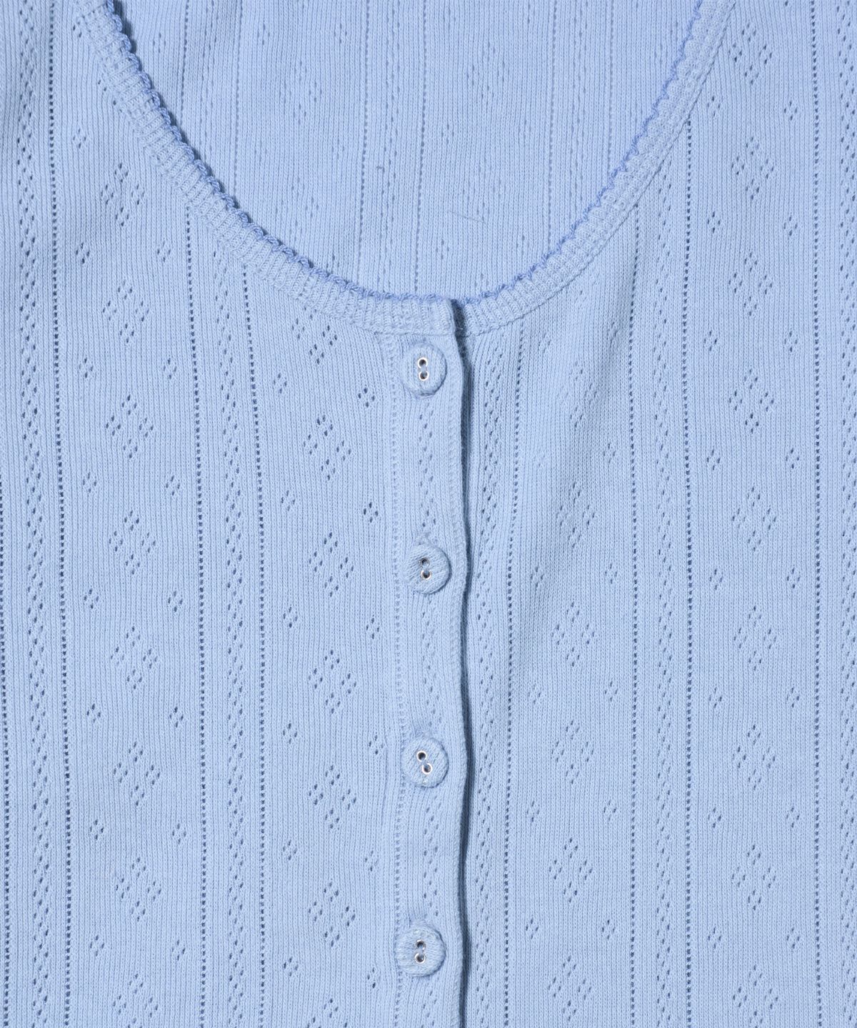 유희(YOUHEE) EYELET CARDIGAN LIGHT BLUE