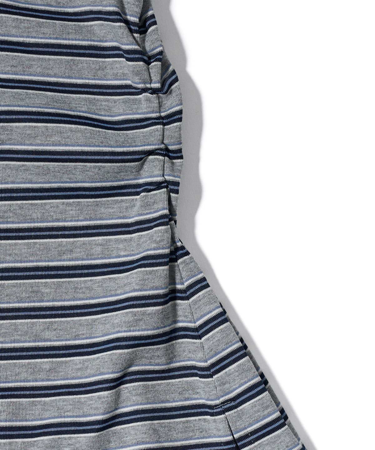 유희(YOUHEE) STRIPE LONG SLEEVE PK T-SHIRTS MELANGE GREY