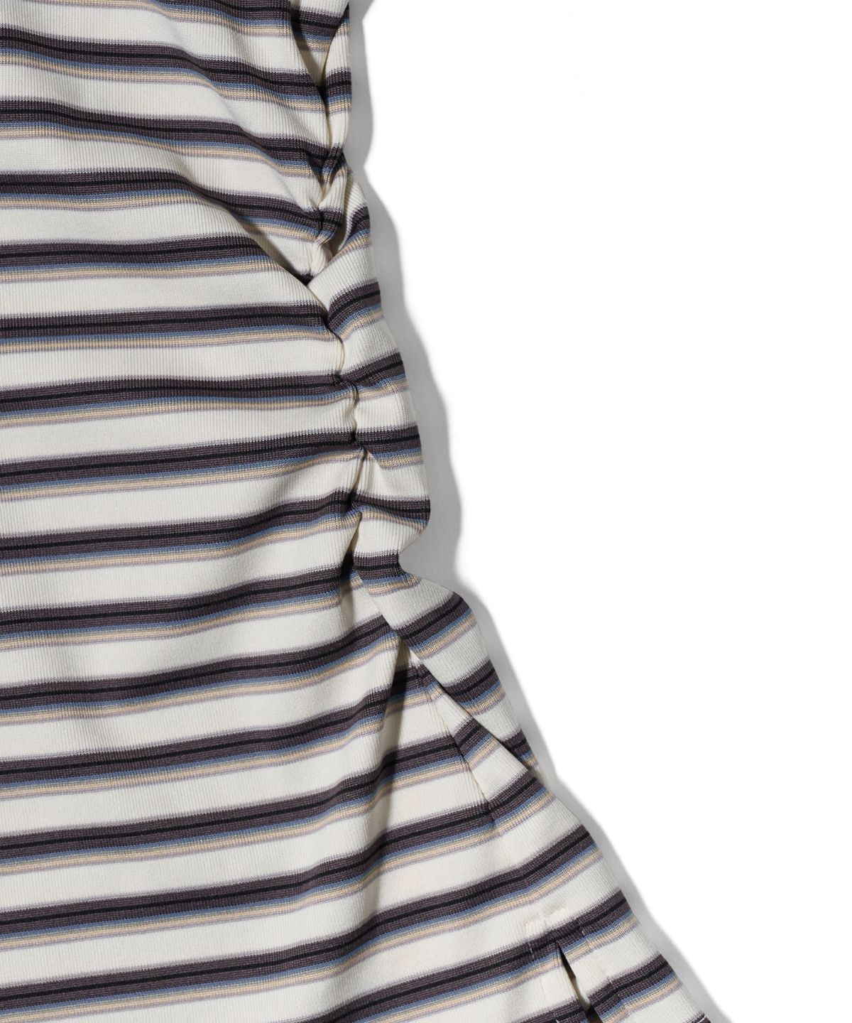 유희(YOUHEE) STRIPE LONG SLEEVE PK T-SHIRTS BROWN