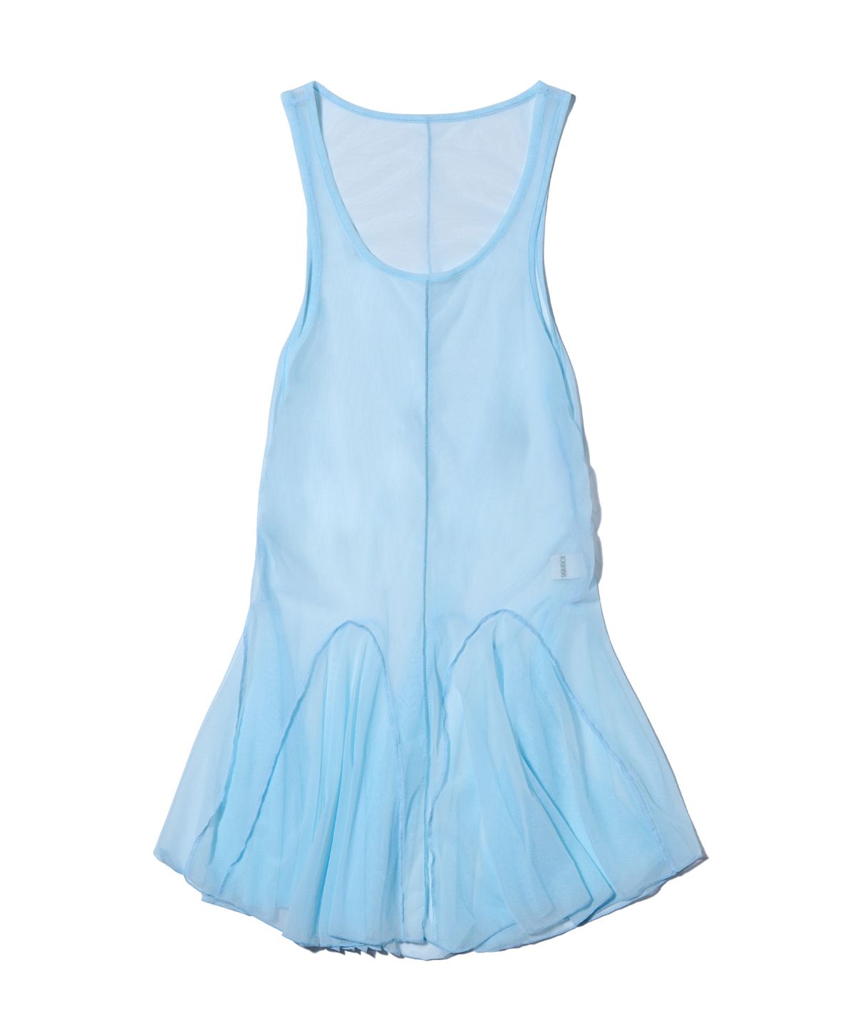 유희(YOUHEE) MESH LAYERED DRESS LIGHT BLUE