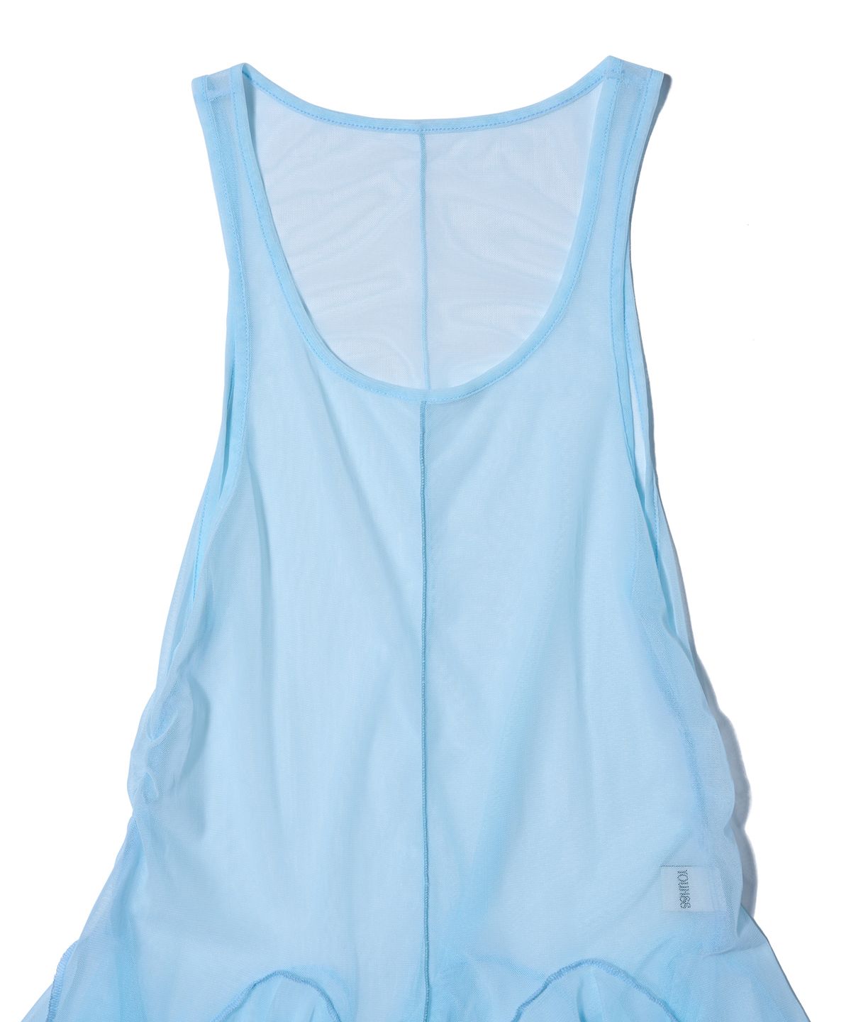 유희(YOUHEE) MESH LAYERED DRESS LIGHT BLUE