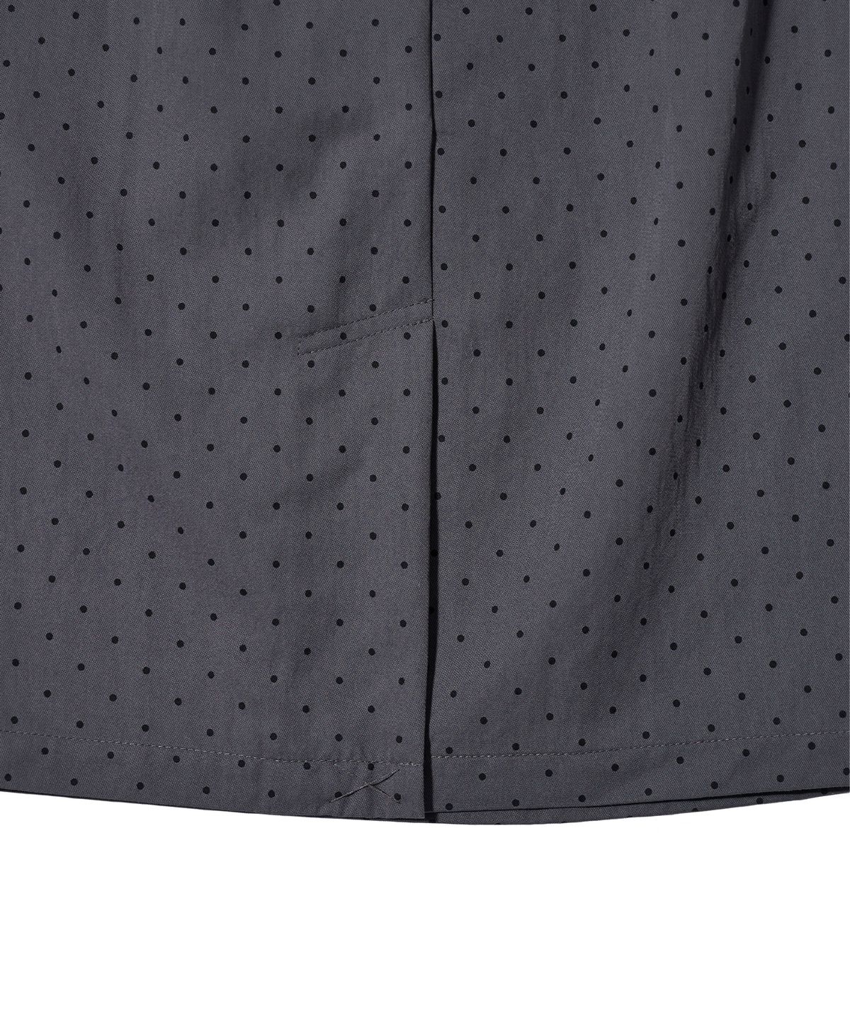 유희(YOUHEE) POLKA DOT LAYERED MIDI SKIRT CHARCOAL