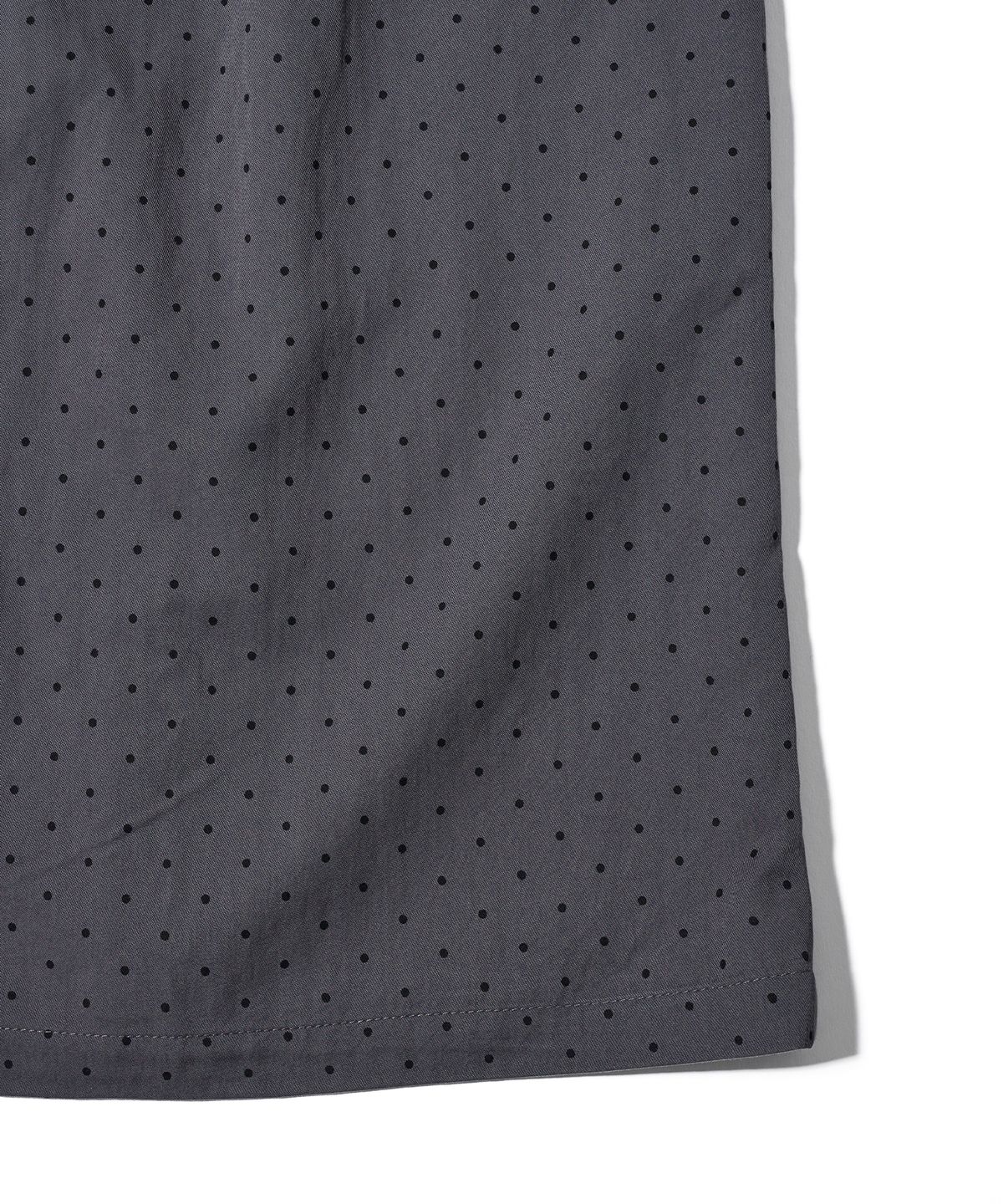 유희(YOUHEE) POLKA DOT LAYERED MIDI SKIRT CHARCOAL