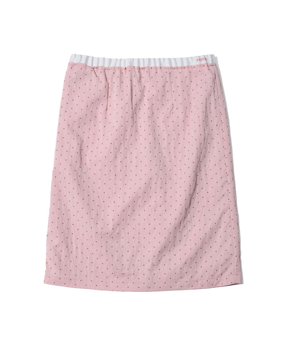 유희(YOUHEE) POLKA DOT LAYERED MIDI SKIRT PINK