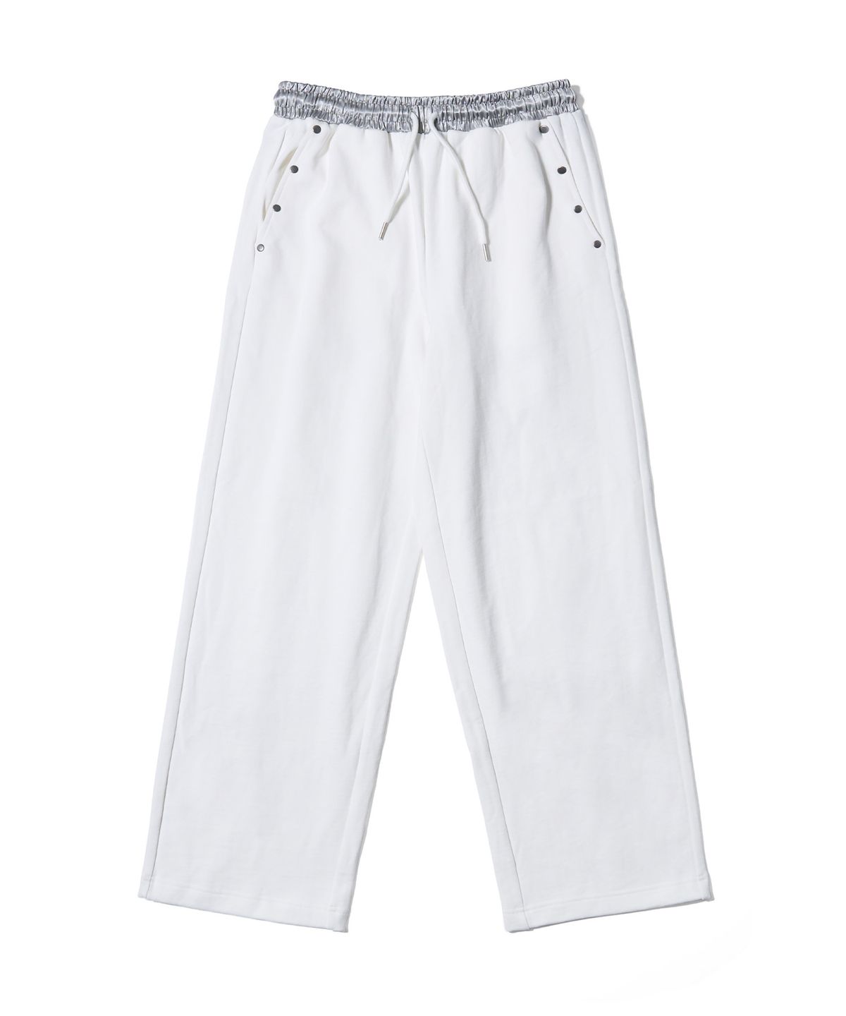 유희(YOUHEE) YOUHEETIC HOTFIX SWEATPANTS WHITE