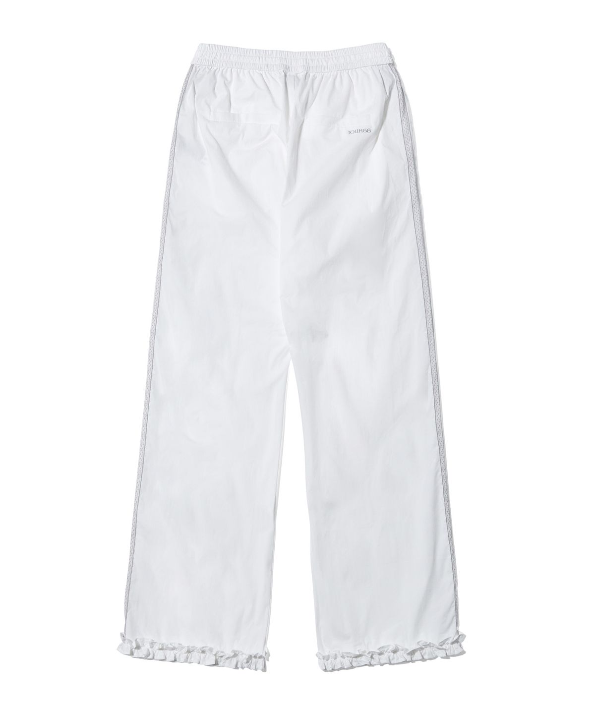 유희(YOUHEE) RUFFLE DETAILED BANDING PANTS WHITE