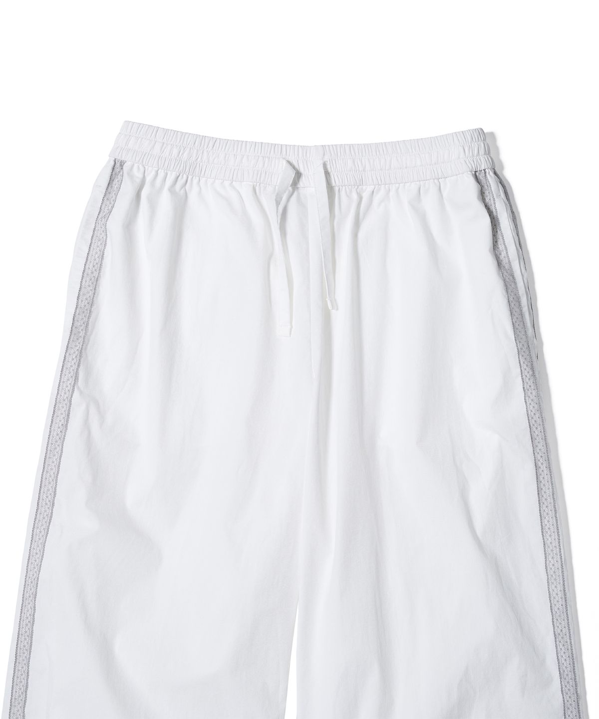 유희(YOUHEE) RUFFLE DETAILED BANDING PANTS WHITE