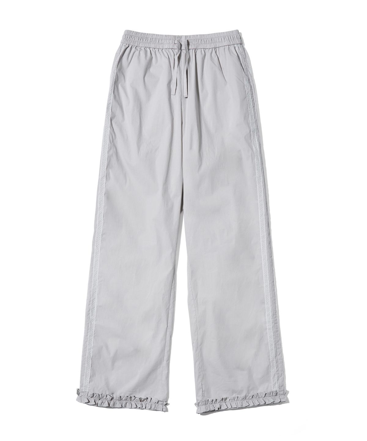 유희(YOUHEE) RUFFLE DETAILED BANDING PANTS GREY