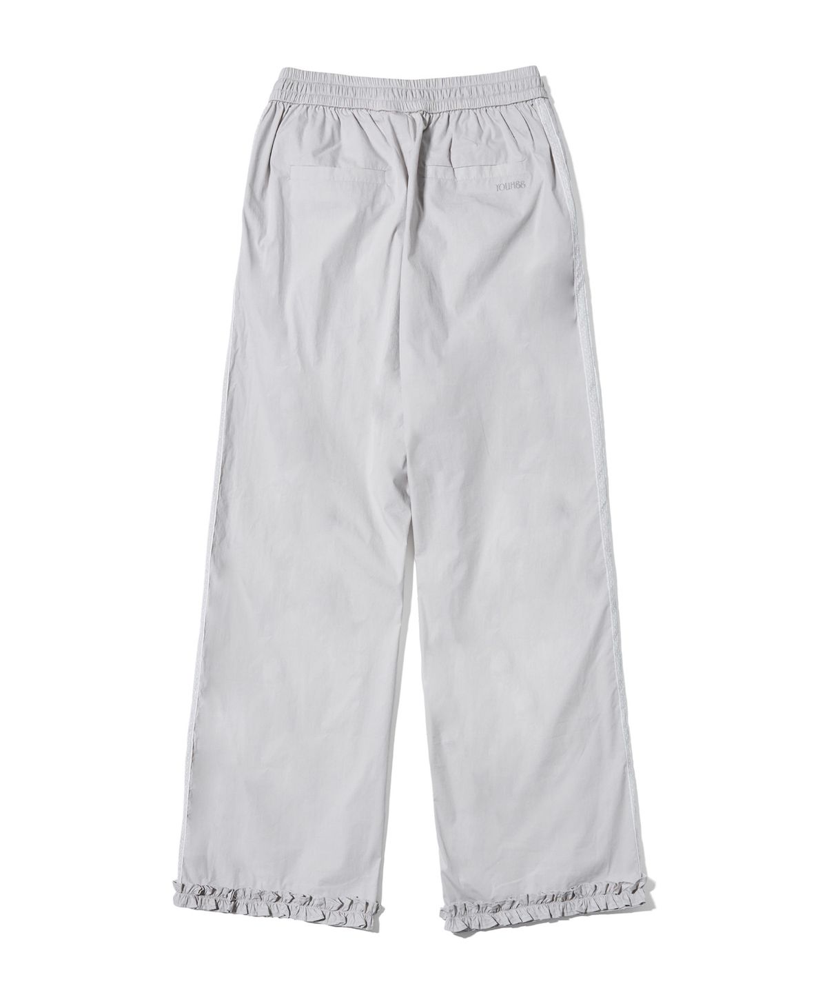유희(YOUHEE) RUFFLE DETAILED BANDING PANTS GREY