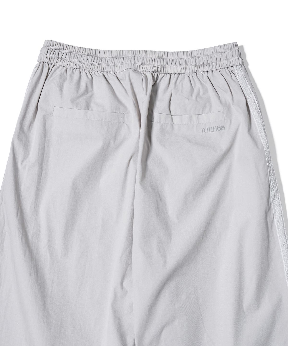 유희(YOUHEE) RUFFLE DETAILED BANDING PANTS GREY