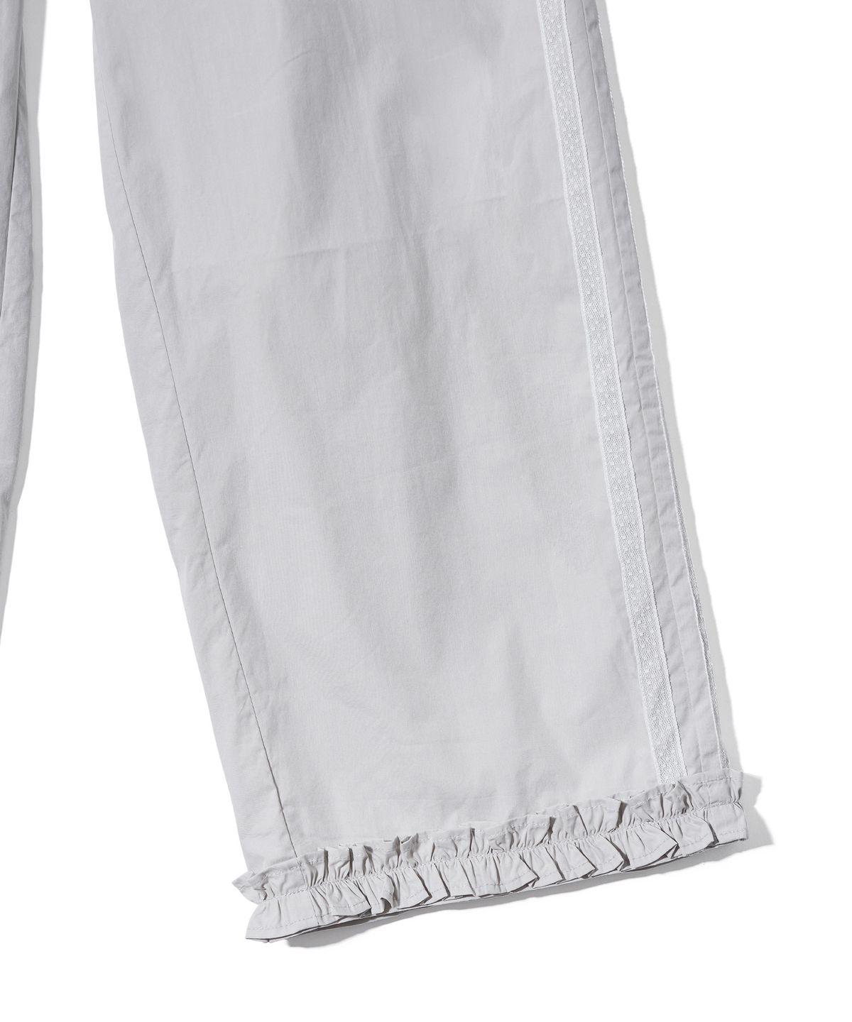 유희(YOUHEE) RUFFLE DETAILED BANDING PANTS GREY