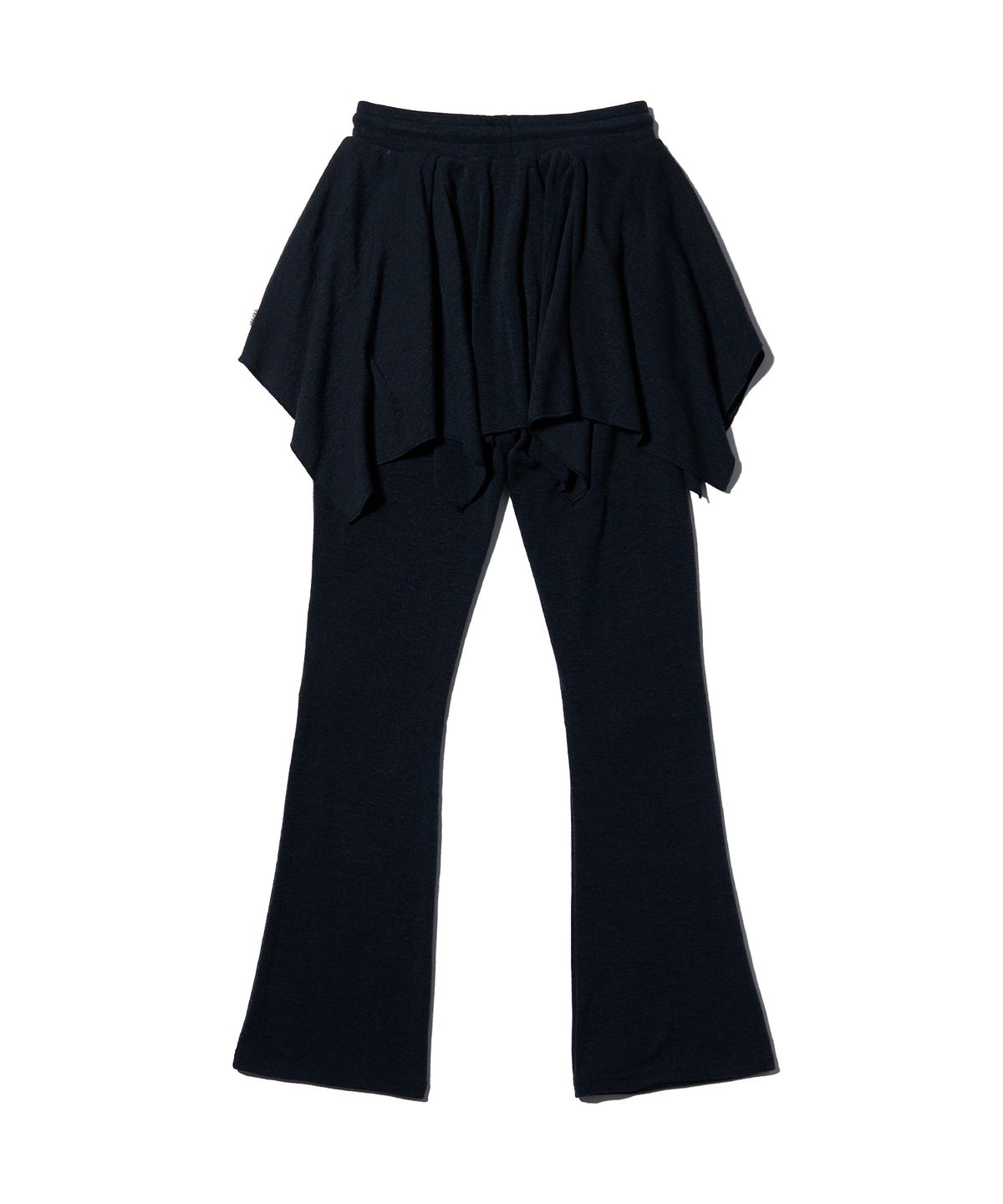 유희(YOUHEE) FLARE LAYERED SKIRT PANTS CHARCOAL