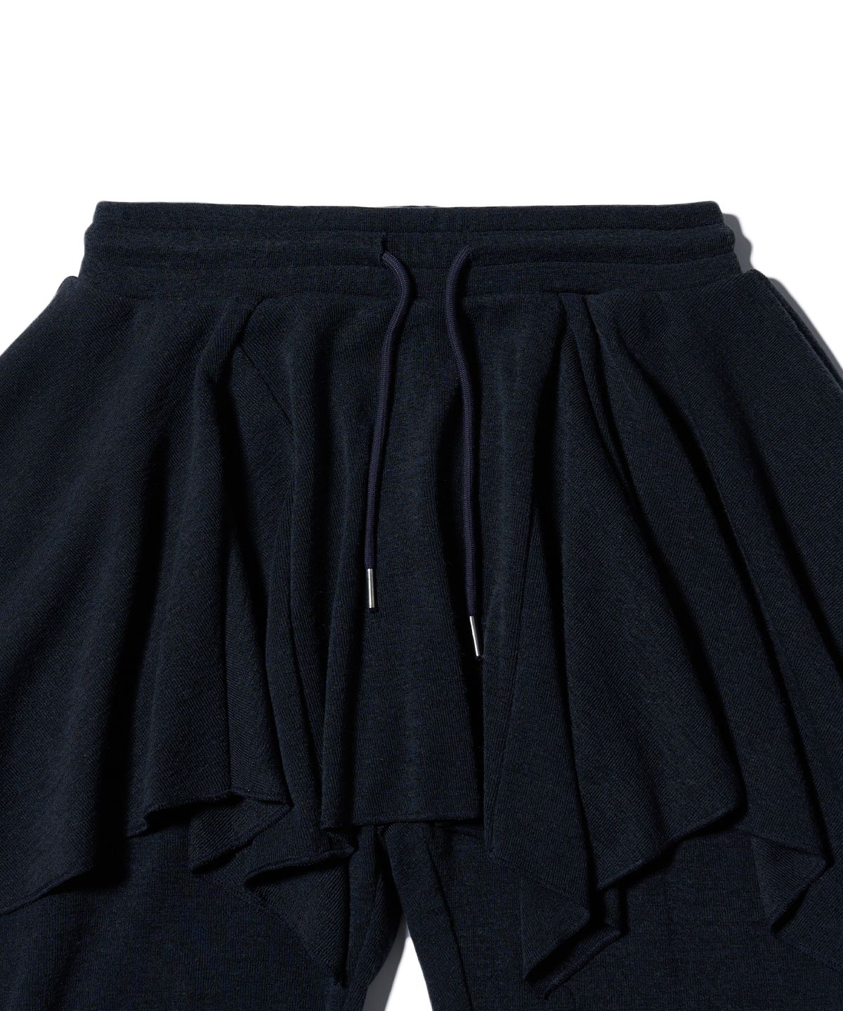 유희(YOUHEE) FLARE LAYERED SKIRT PANTS CHARCOAL
