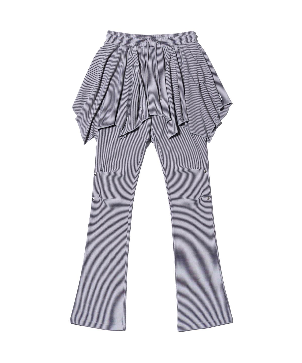 유희(YOUHEE) FLARE LAYERED SKIRT PANTS GREY