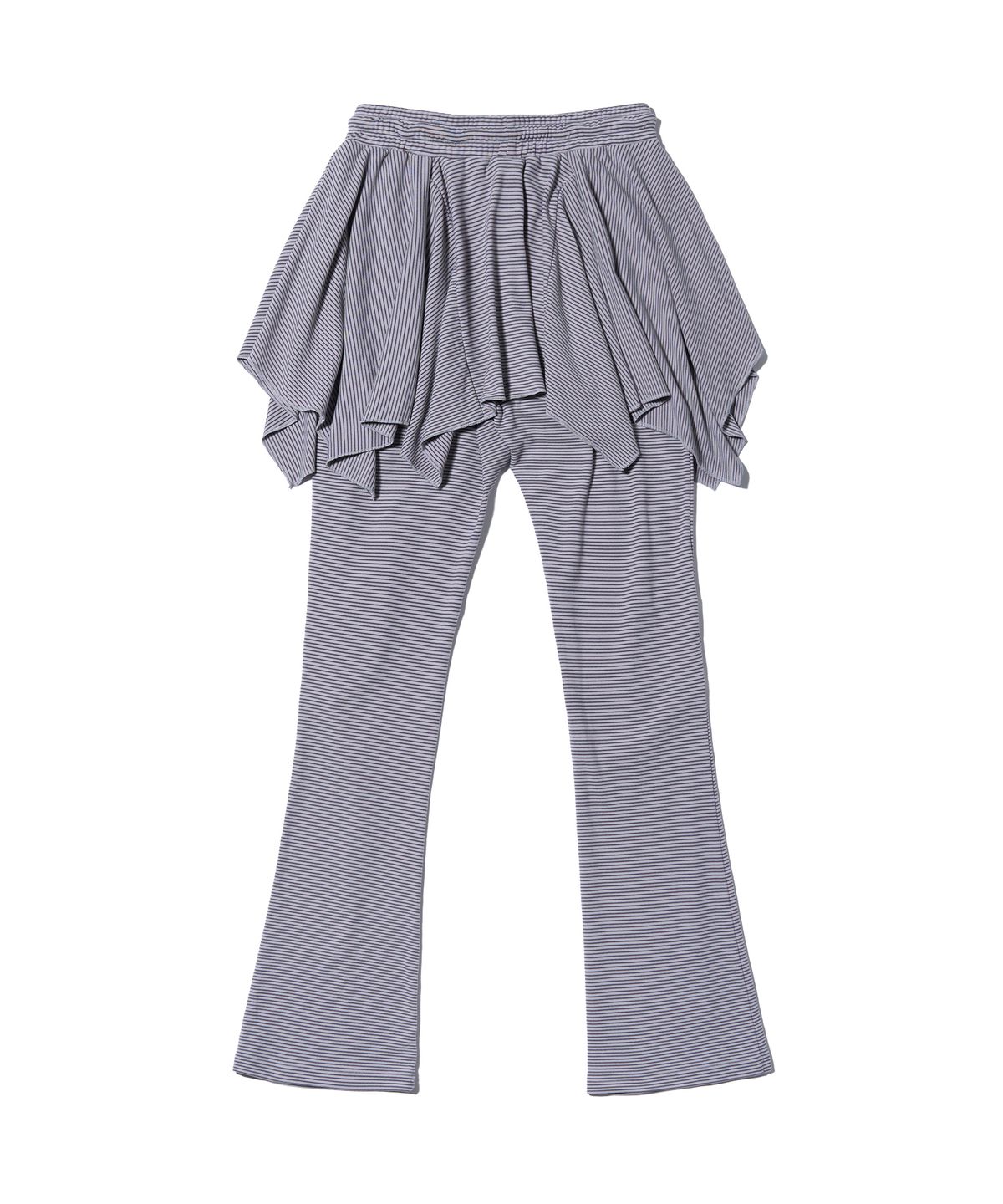 유희(YOUHEE) FLARE LAYERED SKIRT PANTS GREY