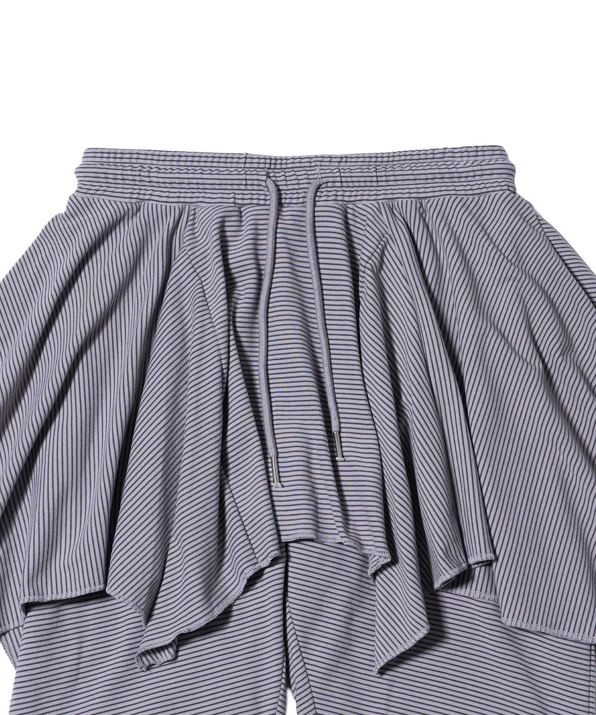 유희(YOUHEE) FLARE LAYERED SKIRT PANTS GREY