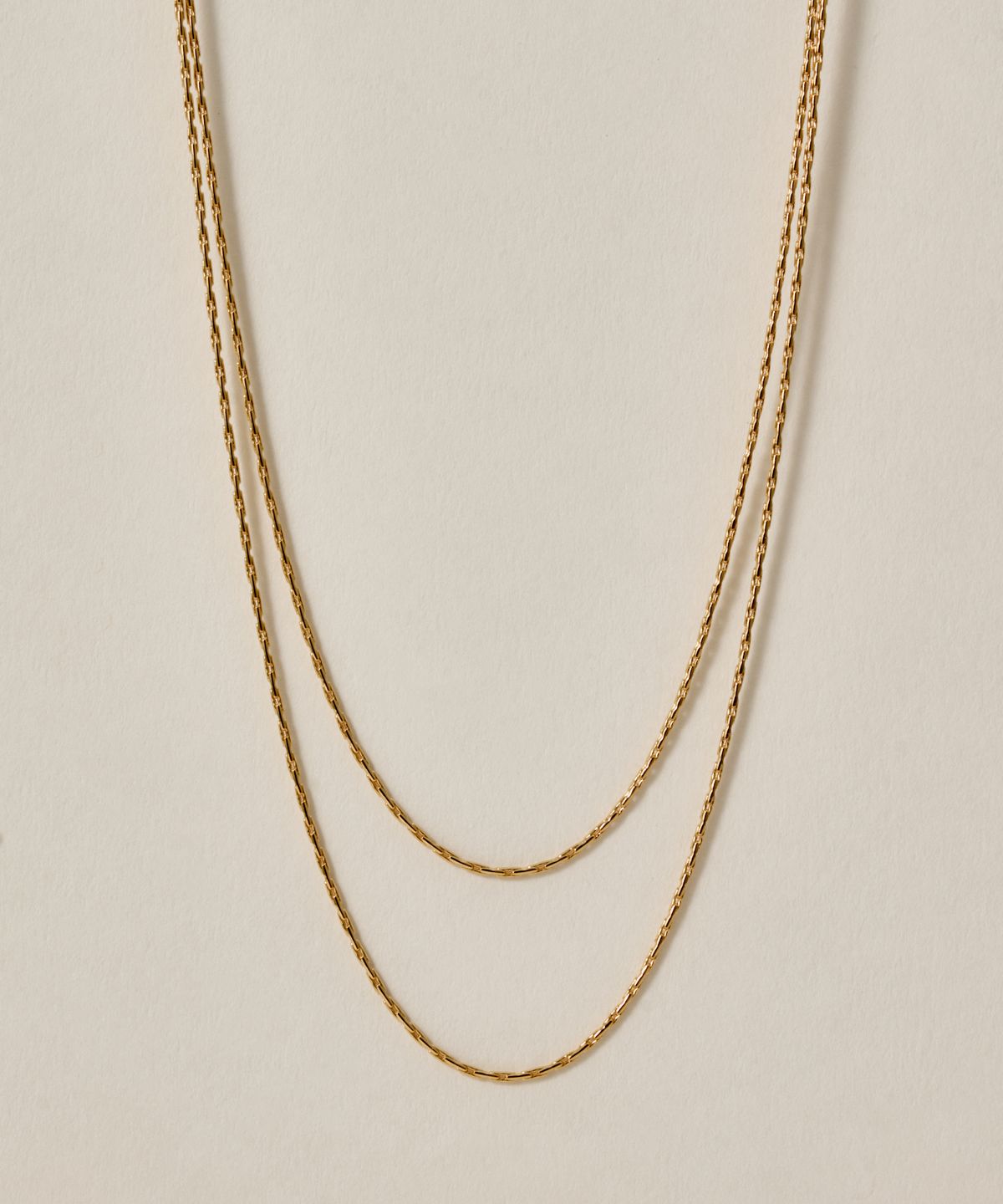 노비스도쿄(NOVICE TOKYO) 오버랩 체인 목걸이 2세트 Overlap Chain Necklace 2 set［Stainless］/ Gold