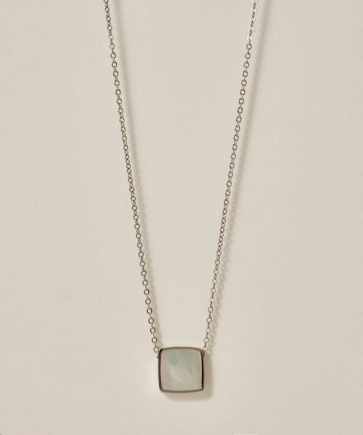 노비스도쿄(NOVICE TOKYO) 오닉스 펜던트 목걸이 Onyx Pendant Necklace［Stainless］/ Silver