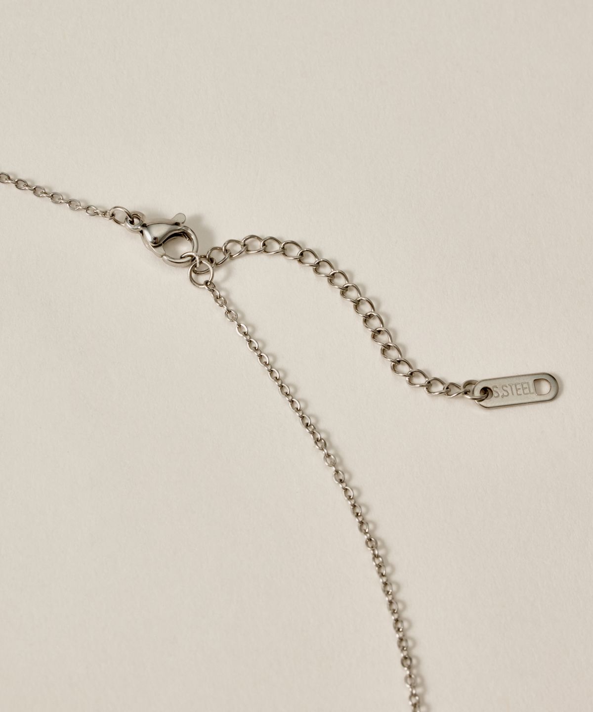 노비스도쿄(NOVICE TOKYO) 오닉스 펜던트 목걸이 Onyx Pendant Necklace［Stainless］/ Silver