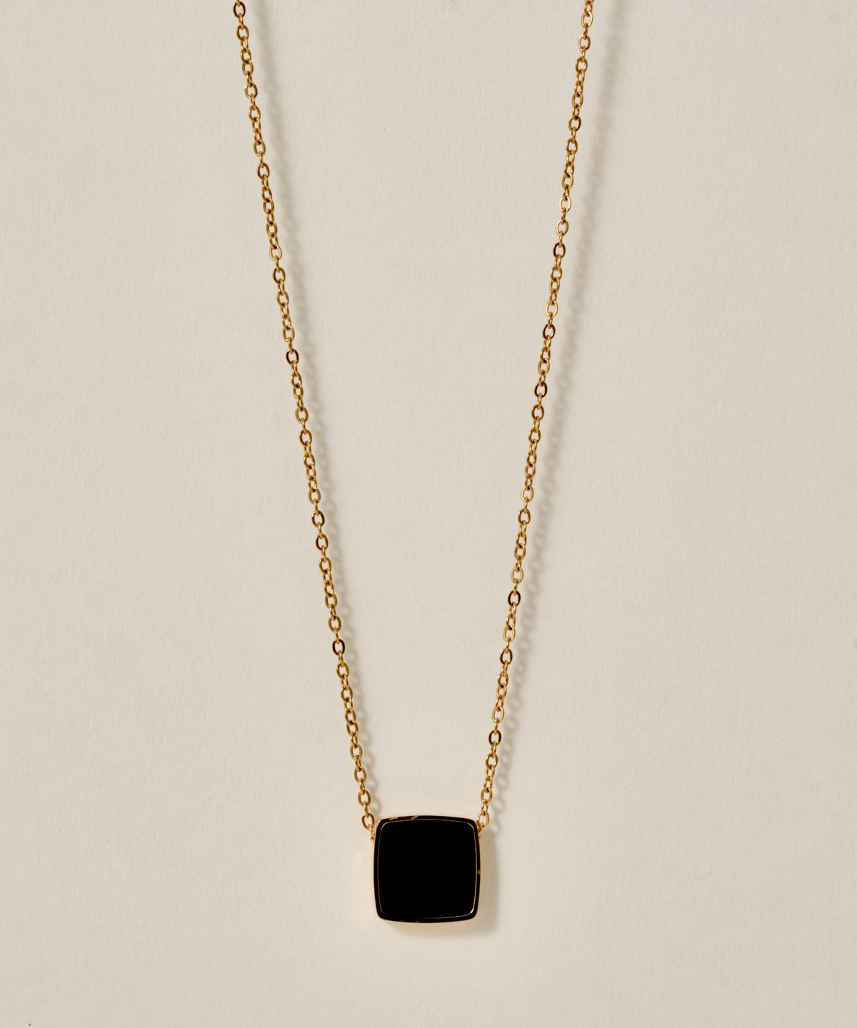노비스도쿄(NOVICE TOKYO) 오닉스 펜던트 목걸이 Onyx Pendant Necklace［Stainless］/ Gold