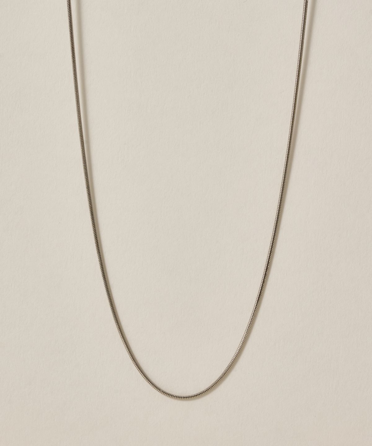 노비스도쿄(NOVICE TOKYO) 슬림 라운드 체인 목걸이 Thin Round Chain Necklace［Stainless］/ Silver