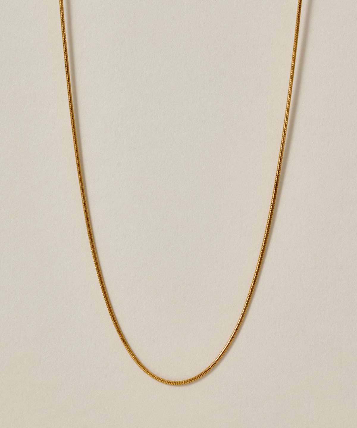 노비스도쿄(NOVICE TOKYO) 슬림 라운드 체인 목걸이 Thin Round Chain Necklace［Stainless］/ Gold