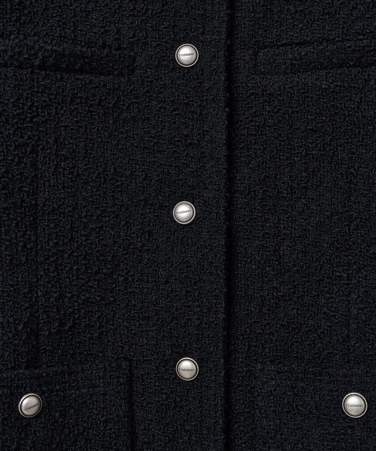 튜드먼트(TTUDEMENT) CLASSIC HALF TWEED JACKET BLACK