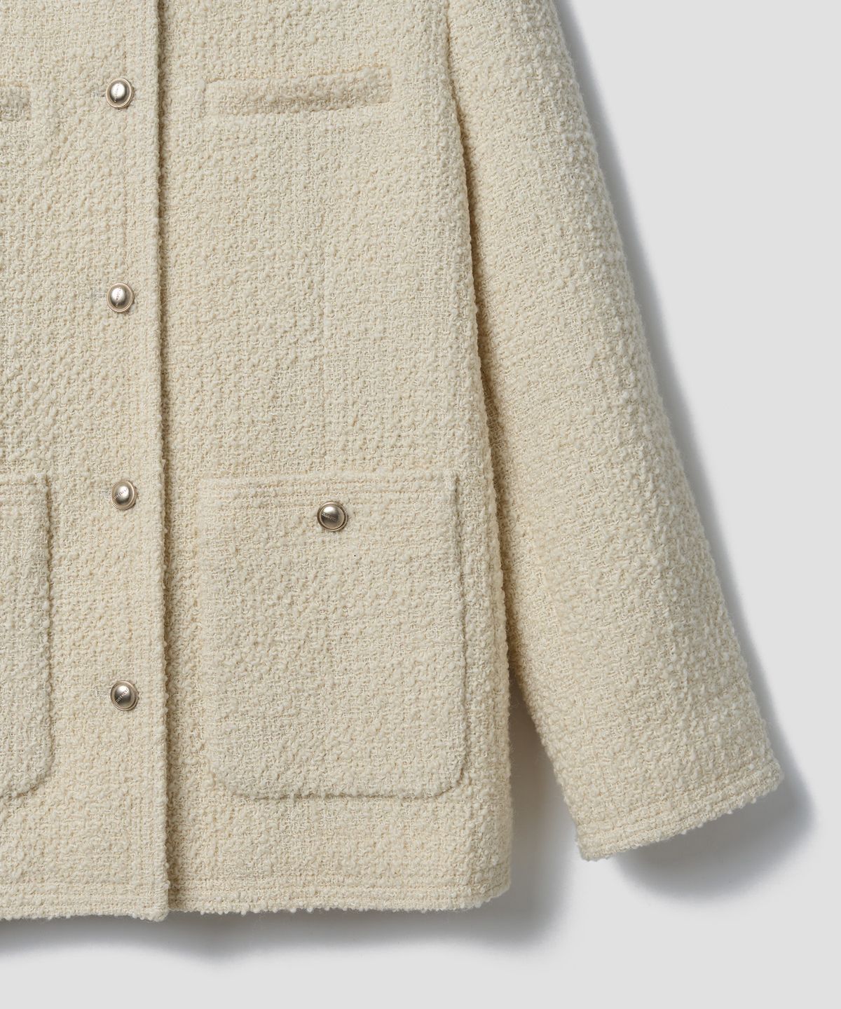 튜드먼트(TTUDEMENT) CLASSIC HALF TWEED JACKET CREAM