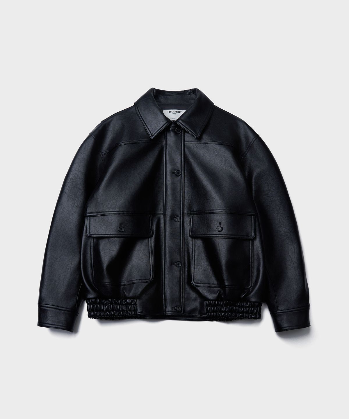 튜드먼트(TTUDEMENT) [3COLORS] BOMBER LEATHER JACKET