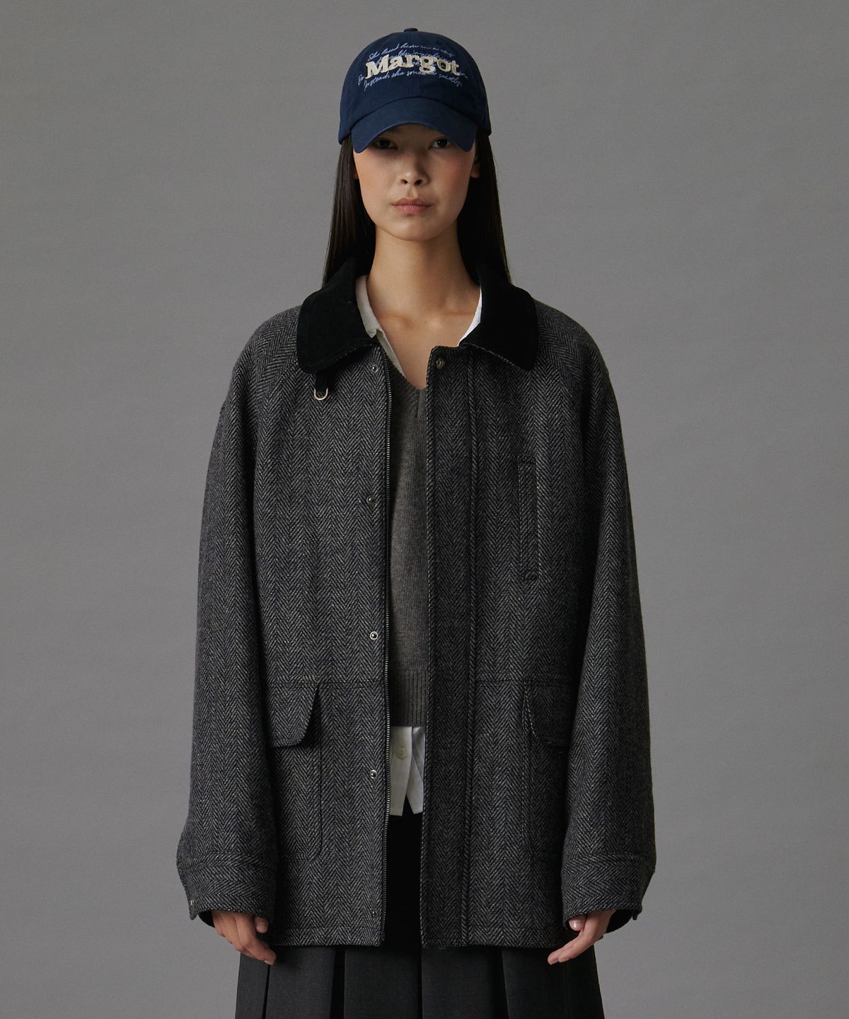 튜드먼트(TTUDEMENT) 80s BRITISH HUNTING JACKET CHARCOAL