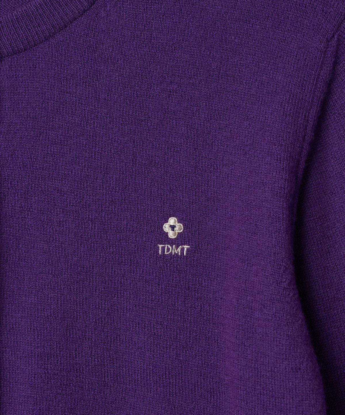 튜드먼트(TTUDEMENT) [4COLORS]클로버 버튼 포인트 메리노울 100% 가디건