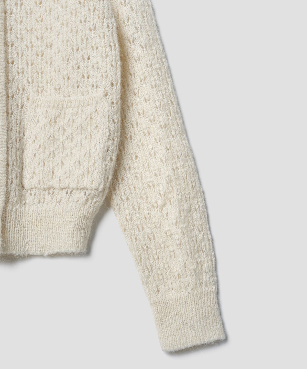 튜드먼트(TTUDEMENT) ALPACA EYELET CARDIGAN CREAM