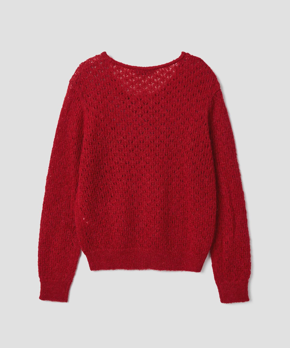 튜드먼트(TTUDEMENT) ALPACA EYELET CARDIGAN RED