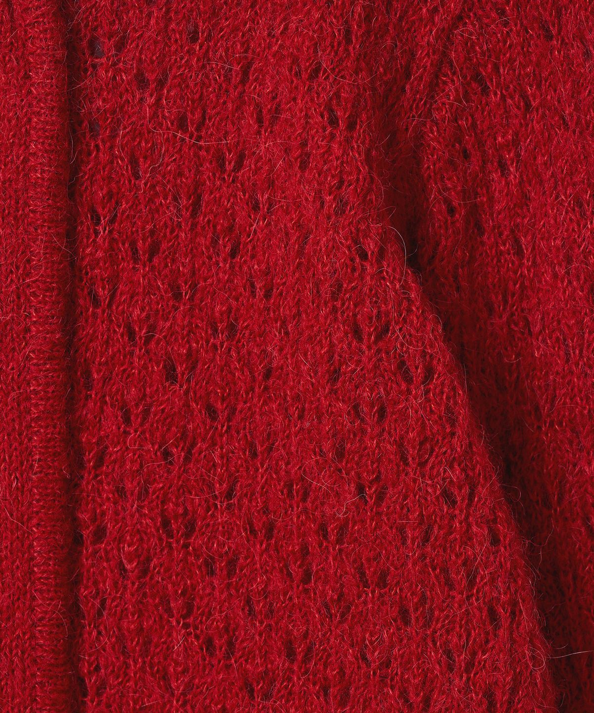 튜드먼트(TTUDEMENT) ALPACA EYELET CARDIGAN RED