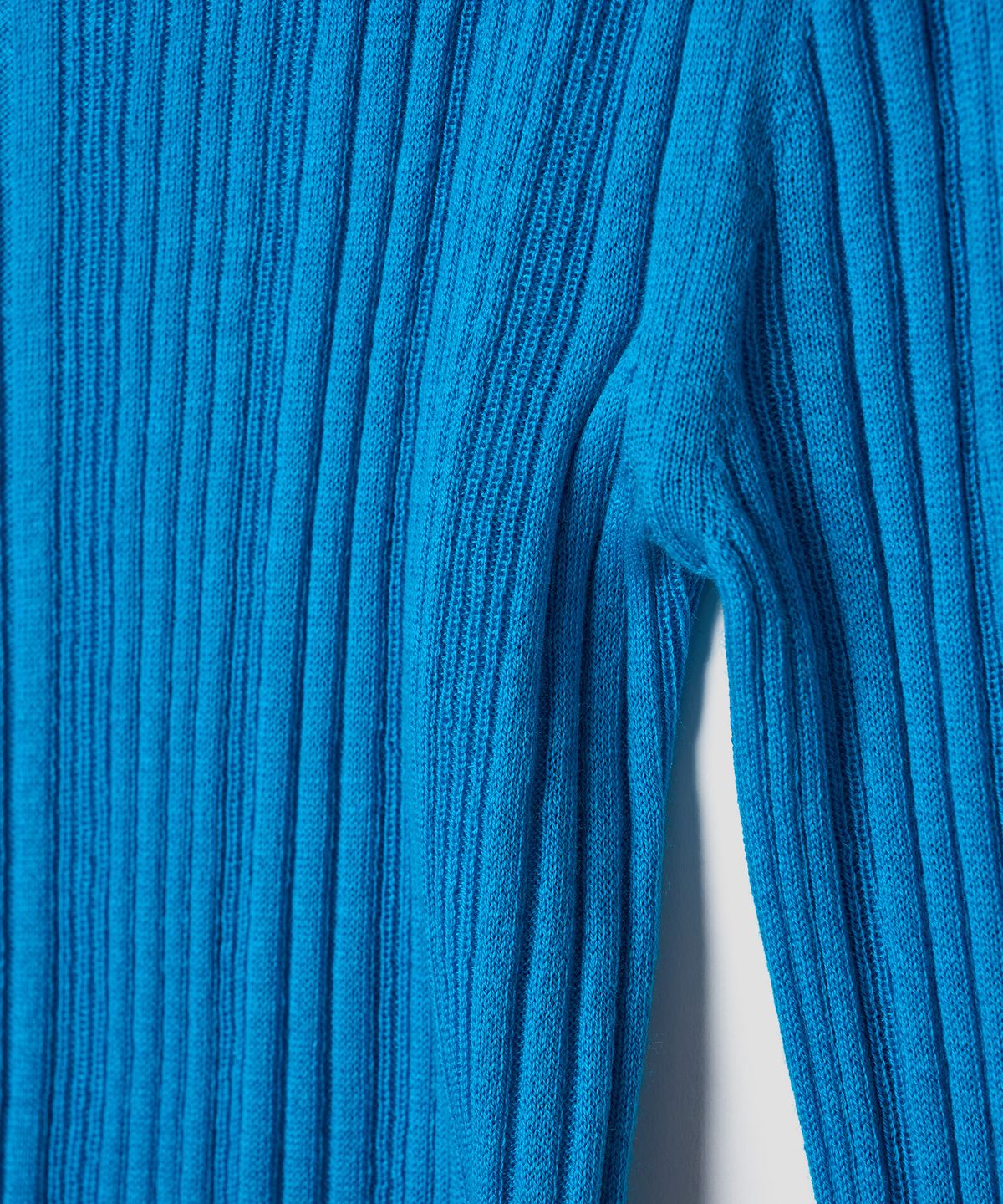 튜드먼트(TTUDEMENT) BOATNECK RIB KNIT_TEAL BLUE