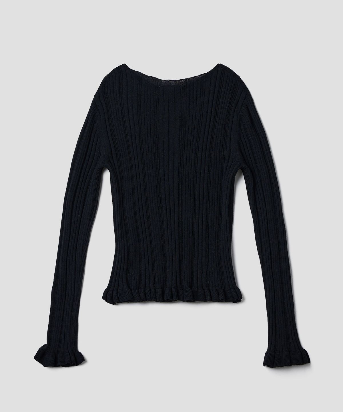 튜드먼트(TTUDEMENT) BOATNECK RIB KNIT_BLACK