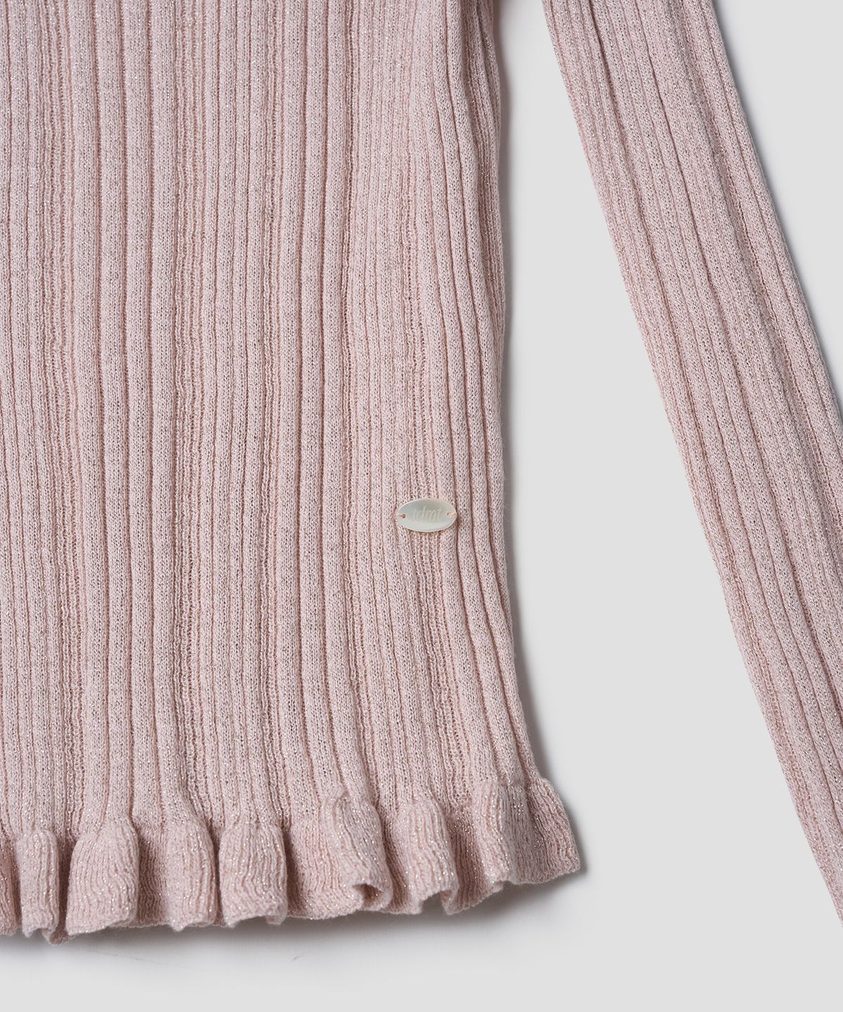 튜드먼트(TTUDEMENT) GLITTER BOATNECK RIB KNIT_PINK