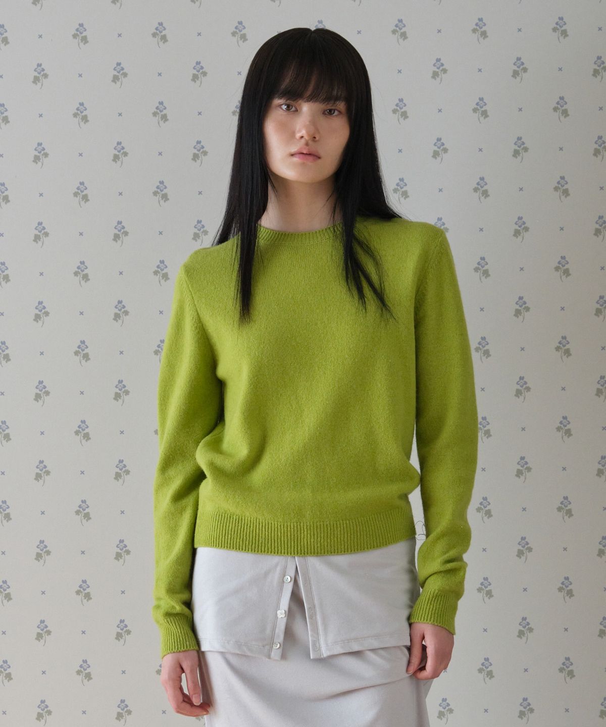 튜드먼트(TTUDEMENT) ESSENTIAL CREWNECK SWEATER_OLIVE